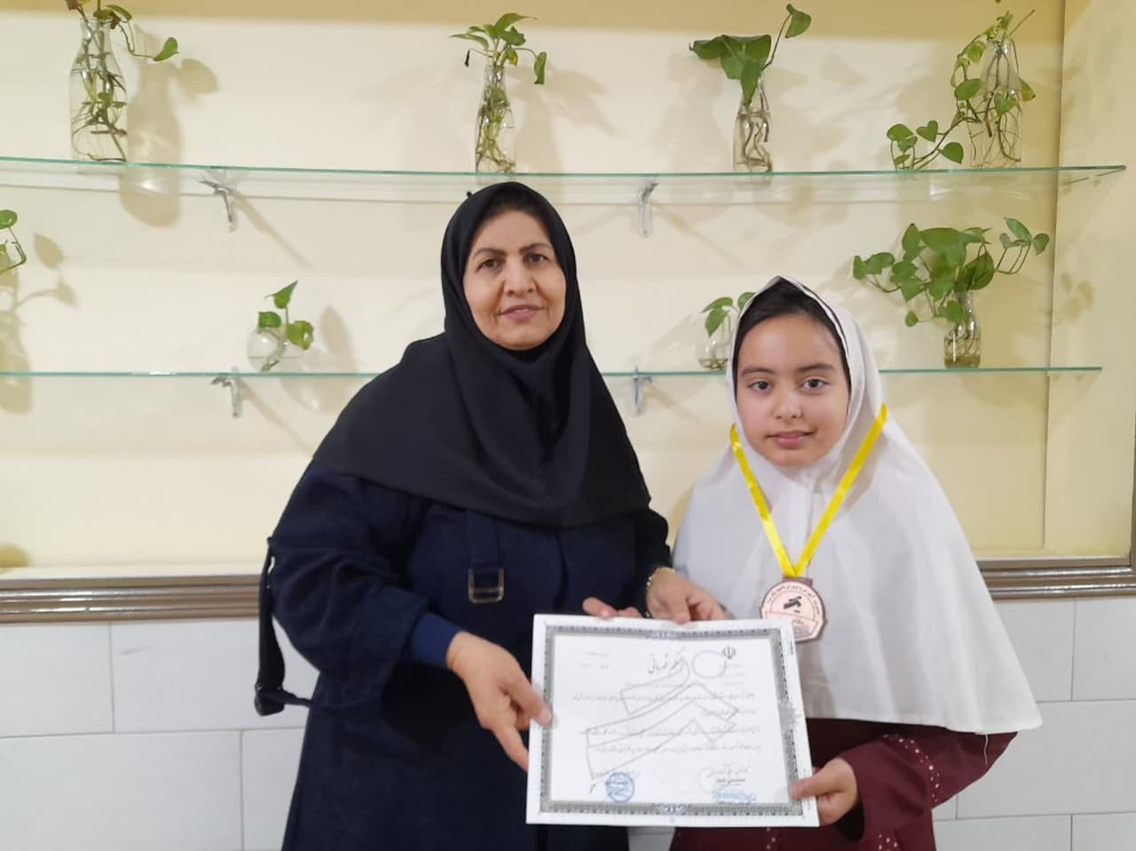 کسب مقام سوم در رشته بدمینتون