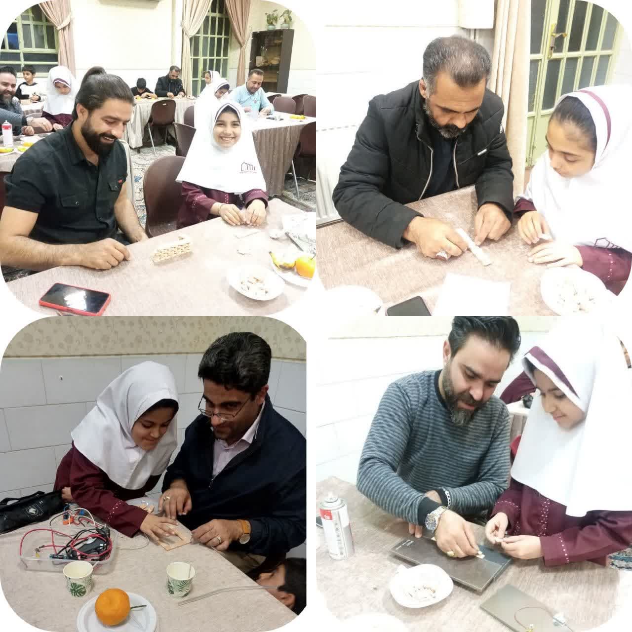 کارگاه آموزشی پدر دختری درس علوم پایه ی چهارم نسرین